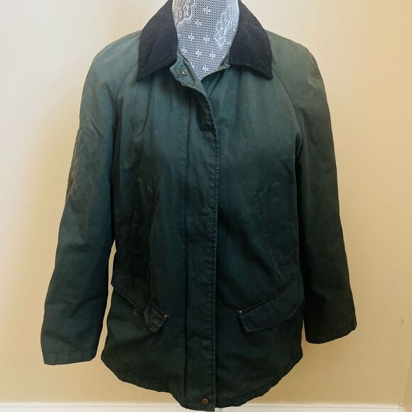 Zara Basics Forest Green Lined Barn Jacket Sz Small - Picture 1 of 10